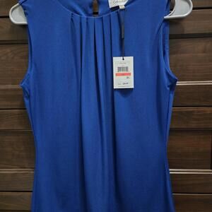 Calvin Klein Women's Blue Blous